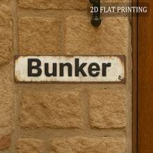 1pc 2D Flat Design "Bunker" Themed Wall Decor - Military Enthusiast Style Heavy Metal Sign, Suitable For Cave, Garage, Basement, Tactical Room - High Definition Printed Indoor/Outdoor Decoration, 2D Flat Version - A - View 7