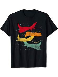 Camiseta Gráfica Retro de Arraigón para Hombre - Negra con Arraigones Rojos, Amarillos y Verdes - Camiseta Casual de Tela No Elástica para Uso Diario - Diseño Vintage de Traje de Baño para Playa, Fiestas y Atuendos Casuales - Ropa para Hombre Adulto - Negro - Ver 6