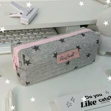 Estuche de lápices con diseño de estrella gris, caja de papelería portátil para estudiantes, estuche de lápices de gran capacidad, estilo de moda Ins, adecuado para el transporte diario, esencial para estudiantes, imprescindible para volver a la escuela - Nuevo modelo - Ver 9