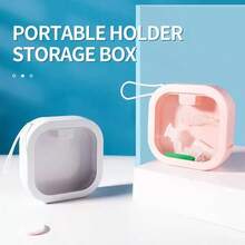 1pc Mini Storage Box, Hair Tie & Accessory Organizer Box, Jewelry Box, Denture & Cotton Swab Storage Box, Various Small Items Organizer, Portable & Moisture-Proof, Fits In Bag - Multicolor - View 5