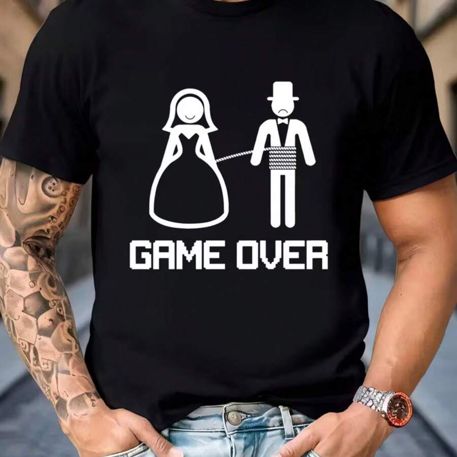 Camiseta impresa para hombres y mujeres - Negro - Ver 1