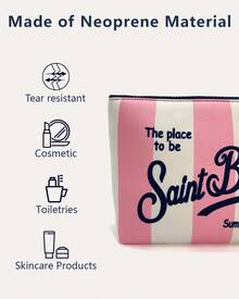 Large, Waterproof Travel Cosmetic Bag, Toiletry Bag, Sunscreen Storage Bag, Beach Bag, Suitable For Travel. - 霧霾藍 - 查看 2