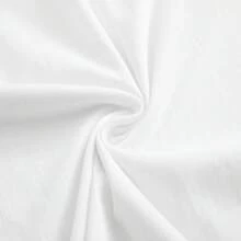 Letras Florales Playera de Algodón Blanca con Rosas Rosadas - Blanco - Ver 2