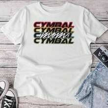 Women's T-Shirt Cymbal Mom Player Retro Vintage Style 70s, 80s, 90s, Short Sleeve T-Shirt - 白色 - 查看 3