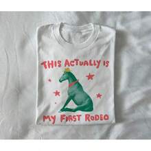 Vintage. This Is Actually My First Time Participating In A Rodeo - Equestrian Themed T-Shirt, Unisex T-Shirt, Resonance T-Shirt, Swap T-Shirt, Quirky T-Shirt, Funny T-Shirt, Fashion. - 白色 - 查看 8