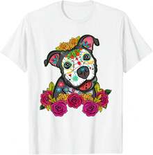 Moderno e informalCute Calavera Perro: Dia De Los Muertos Halloween Dog Men Women Kids T-Shirt,Camiseta informal negra de cuello redondo para hombre,Nuevas camisetas 2026, camisas para niños, ropa para niñas, conjuntos de chicas de televisión, conjuntos a juego para madre e hija - Blanco - Ver 7