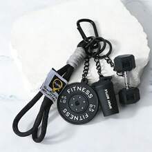 1 buah Gantungan Kunci Seri Kebugaran Mini DIY Kreatif, Liontin Dumbbell Kecil Berkualitas Tinggi yang Dapat Dilepas, Dekorasi Tas Ransel Pasangan - MultiWarna - View 15