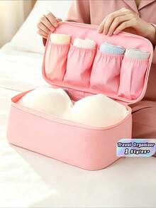 1個完美化妝品、髮飾與旅行必需品收納袋，印花拉鍊化妝包儲物袋，化妝配件盥洗包手提包，大容量旅行化妝包，假期必需品，旅行必需品，沙灘包，高品質旅行收納包組，圖案衣物收納袋，旅行收納組，打包袋組，行李收納袋組，學生宿舍必需品，臥室裝飾，旅行收納袋，返校必需品，簡單燈芯絨衛生棉多功能收納袋 - 彩色 - 查看 1