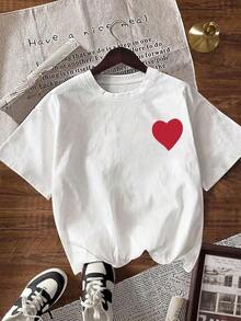 Short-Sleeved T-Shirt With Fruit And Summer Letter Print, Loose And Comfortable - 白色 5 - 查看 2