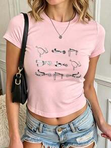 Women's Crop Top With A Simple Design, Comfortable And Breathable For Everyday Wear And Leisure, Versatile For Various Occasions, Naturally Elegant, A Must-Have, An Ideal Gift Choice For Summer Parties, Local Delivery - 羅莎 - 查看 7