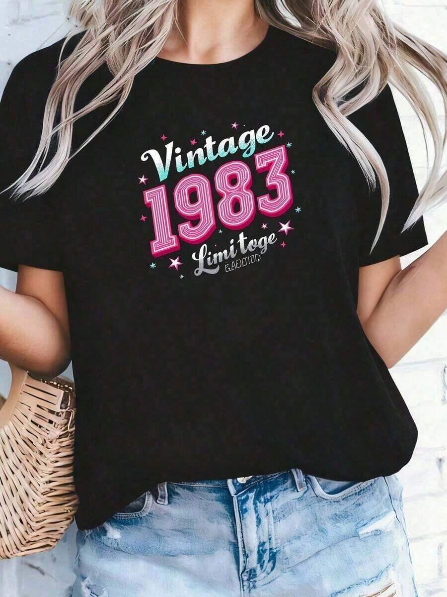 Limited Edition Vintage 1983 Shirt, 41st Birthday T-Shirt, 1983 T-Shirt, 80s Birthday, Birth Year T-Shirt, 41st Birthday Gift For Her - 5 - 查看 1