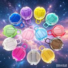 1/2/5/10pcs Mini Cute Round Suitcase Plastic Gift Box, Candy Box, Desk Organizer, Jewelry Box, Decorative Ornament - Multicolor - View 2