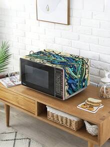 1pc Peacock Feather Printed Tablecloth, Available In Multiple Sizes, Suitable For Home Dining, Kitchen Decor, Home Decoration, Outdoor Party And Restaurant Decor, Linen Texture Appearance - Multicolor - View 5