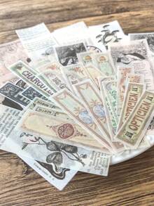 40张/包复古风格标题和纸胶带贴纸，DIY剪贴簿、日记本、装饰材料 - DT320 - 查看 5