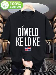 Nueva camiseta de manga corta para mujer de 180g,% algodón - Camiseta casual versátil con estampado de verano para hombre - Camiseta con estampado de verano para parejas - Unisex - Regalo para vacaciones - Negro - Ver 6
