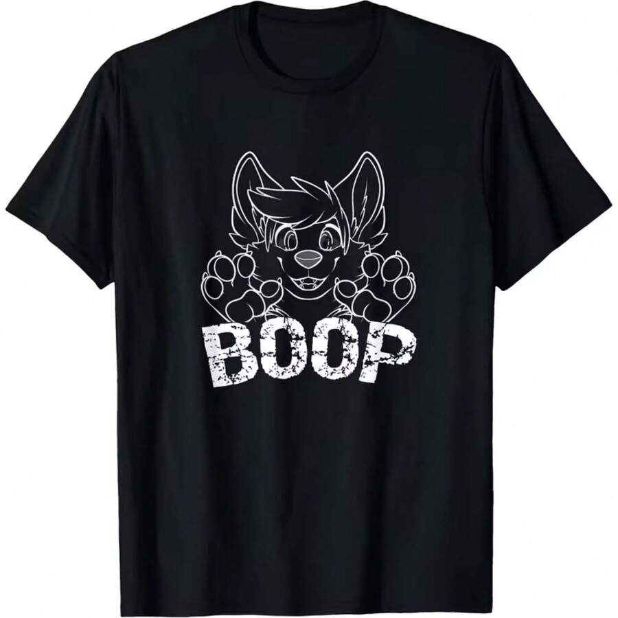Printed T-Shirt For Men And Women - Black - View 1