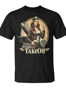 Camiseta unisex de manga corta, lista para usarparaDespeguePinupRetroacciónCamisetaUnisexoUnisexoparaDiarioDesgaste2026DivertidoNavidadNovedadHombresCamisetaVeranoDe modaRopa urbanaModaSuperiorCalidadCómodoInformalImpresoCamiseta220G playerashombre, , , Dazymujer,romwehombres, bohochic,maestrasregalos,camisetaparaconjuntos de mujercon curvasparamu,y2k, - Negro - Ver 6