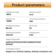 150 Language Translation, Permanent Free, ANC+ENC Noise Cancellation, Simultaneous Interpretation, Dual-Ear Mode, Live Recording, Digital LED Power Display, TWS Wireless Earbuds, Bluetooth Earphones With Built-In Capacitive Mic, Deep Bass, Type-C Chargeable Case, Music, Gaming, Fitness Scenarios, Compatible With Phone/Android//OS - White - View 13