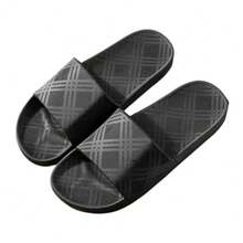 Shower Slipper Slippers Men's Household Non-Slip Summer Indoor Couple Home Bathroom Bathing Women's Summer-black-40-41 Black 44/45 EU - Negro - Ver 9