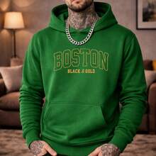 Blusa de Frio Moletom Canguru Masculino Casaco Com Capuz Moleton Algodão - Verde Militar - Visão 2