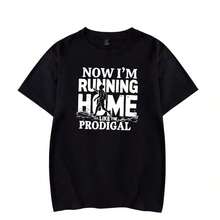Grafik-T-Shirts für Männer Sommerkollektion GraphicJosiah Queen Merch Running Home Sommer Unisex Kurzarm-T-Shirt Mode Y2K Bedrucktes Casual-Stil T-Shirt Sommer-Outfit, Vatertag, Abschlussfeier, Unabhängigkeitst - Schwarz - Übersicht 1