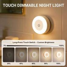 1 pezzo Lampada LED con sensore tattile, luce calda/bianca/naturale, adatta per sala studio, comodino, camera da letto, stanza, camera matrimoniale, illuminazione interna, decorazione per la casa - multicolore - Visualizzare 6