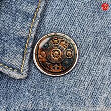 1pc Vintage Mechanical Gear Brooch, Steampunk Style Metal Badge, Precision Gear Multi-Layer Design, Fashionable Unisex Suit Lapel Pin, Creative Birthday Gift, Unique Clothing Accessory, Craft Collection - A - View 4