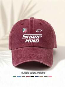 1顶水洗棒球帽，印有“SHARP MIND”字母图案，复古美式简约休闲百搭时尚，高品质装饰配饰，适合所有季节，男女皆宜，户外活动必备时尚单品 - 水洗帽 - 查看 5