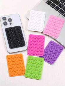 12pcs Silicone Suction Cup Phone Grip Stickers, Stable Adhesion, Suitable For Bathroom, Makeup, Bedside, Driving Navigation, Compatible With IPhone, Android Phones, Practical Gift For Friends - Multicolor - View 9
