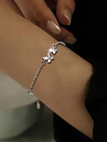 1 chiếc vòng tay hình bướm tinh tế lấy cảm hứng từ thiên nhiên bằng bạc Sterling S925, món quà trang sức sang trọng, thanh lịch và đa năng dành tặng mẹ, bạn bè, nhân dịp sinh nhật hoặc ngày lễ. - Loại bướm - Xem 8
