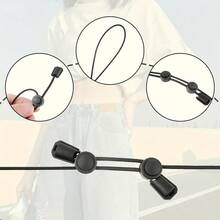 2pcs Women's Adjustable Shirt Tuck Elastic Short Waistband - Adjustable Waist For Tops, Sweaters, Shirts - Seamless Design Abdominal Compression Women's Shirt Fixing Belt Waist Trainer Seamless Design Smooth Texture - Black - View 2