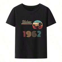 Retro Summer T-Shirt With Santa Claus Blowing Bubbles, Christmas Gift T-Shirt, Funny Winter T-Shirt With Santa Claus - 灰色的 - 查看 6