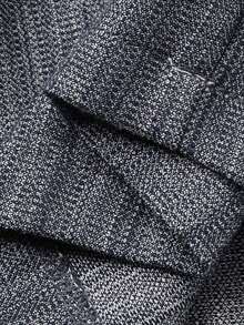 Mono de mujer con cuello en V sin mangas, con volantes, cintura ceñida, pierna recta holgada, estilo casual de ciudad y vacaciones - Gris - Ver 7