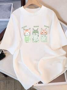 Women's Summer Casual Clothing 2026, 100% Pure Cotton Short Sleeve T-Shirt, Elegant And Versatile With Round Neck - 白色 - 查看 6