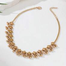 1pc Fashion Joker Sexy Neck Necklace Retro Geometric Three-Dimensional Bohemian Youth Beautiful Necklace Daily Holiday Party Leisure Holiday Travel Wear. - Vàng - Xem 3