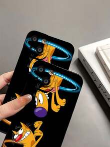 Tema de aventura del portal Gato Perro Naranjafunda de teléfono Fundas compatibles con ,Apple,VIVO,OPPO,,, y Honor.Fabricadas en silicona TPU,ofrecen protección contra golpes y caídas. - Negro - Ver 8