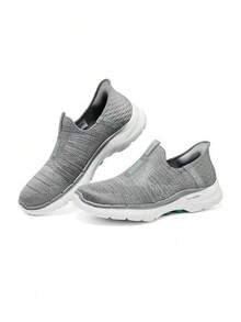 Skechers Giày lười nữ mới, thoải mái, năng động, thích hợp cho đi bộ và tập thể thao. - Xám - Xem 1