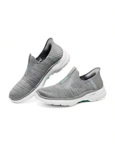 Skechers Giày lười nữ mới, thoải mái, năng động, thích hợp cho đi bộ và tập thể thao.