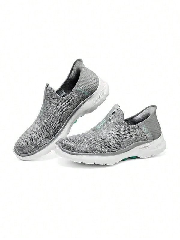 Skechers Giày lười nữ mới, thoải mái, năng động, thích hợp cho đi bộ và tập thể thao. - Xám - Xem 1
