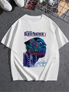 A Panther Symbolizing Power And Courage, With An Artistic Background Inspired By Visions Of African Strength And Unity. This Soft, Comfortable Women's T-Shirt Is Perfect For Everyday Wear And Pairs Beautifully With Your Favorite Outfits. - 白色 - 查看 3