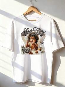 Grunge And Streetwear Style Short Sleeve T-Shirt, Fashionable Short Sleeve T-Shirt For Spring And Summer 2026, Made In Mexico, 180 Grams. Cartoon Print, Couple Design, Suitable For Indoor Or Outdoor Wear. Crew Neck, Unisex, Ideal For Office And Leisure. One-Pack. - WH-P631577SLNDXZGY507 - 查看 1