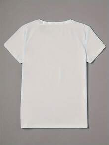 Fashionable Printed T-Shirt For Women, Machine Washable - White - View 3