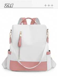 Mochila antirrobo premium para mujer; Mochila de cuero suave casual personalizada de última para mujer; Mochila de viaje multifuncional de gran capacidad y expandible; Mochila multiusos para estudiantes - Multicolor - Ver 8