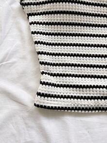 ajustada con patrón de rayas casual para mujer, adecuada para vacaciones de verano y viajes diarios - Multicolor - Ver 7