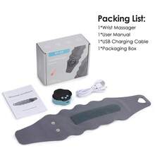 Hailicare EMS无线腕部按摩器，可调节腕托，USB充电式腕套，10种模式29级腕部支撑带关节保护，适用于肌腱炎、腕管综合征、缓解疲劳 - 灰色 - 查看 12