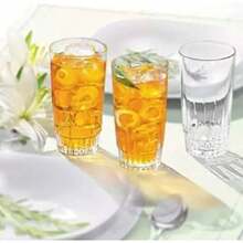 NADIR Set De 12 Vasos Vidrio Vegas Trago Largo Vino Agua Vaso Transparente Elegantes Para Restaurantes Fiestas Té Helado Cerveza Jugo Cóctel Limonada 330ML Largo 330ML 12 - Largo 330ML - Ver 5