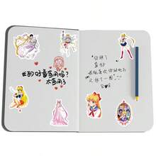 50张魔法少女战士卡通动漫周边贴纸，适用于水瓶、笔记本电脑、滑板、冰箱、吉他、行李箱、剪贴簿、手机壳、装饰、办公椅、电脑桌、家居装饰，适合作为生日礼物、万圣节礼物、圣诞节礼物、感恩节礼物等。 - 彩色 - 查看 5