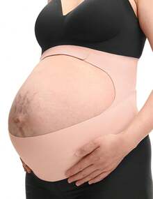 Momcozy Pregnancy Belly Band, CozySupport Ergonest Maternity Belly Band, Invisible Pregnancy Belt For Back, Abdomen, Waist HFHW - Oyster Pink - View 8