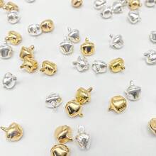 100pcs Decorative Bells, DIY Craft, Holiday Decor, Dog Collar Accessories, Phone Strap Accessories, Suitable For Halloween And Christmas - One-word Bell - View 9