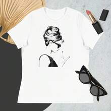 Camiseta Relajada para Mujer Audrey - Alta Calidad - Blanco - Ver 6